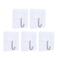 thumbnail image 2 of 5pcs Pack Transparent PVC Strong Suction Cup Sucker Window Wall Hooks Hanger For Kitchen Bathroom, 2 of 8