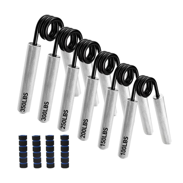 6 piezas de agarre de mano, entrenador de fuerza, ejercitador de antebrazo, resorte de acero, versátil, portátil, para hombres y mujeres, accesorios