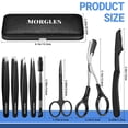 thumbnail image 3 of MORGLES Eyebrow Kit, 8 in 1 Eyebrow Trimmer Scissors, Tweezers for Women, Razor, Brush with Travel Bag, Tweezers Set for Women and Men, Professional Shaping Grooming Kit, 3 of 7