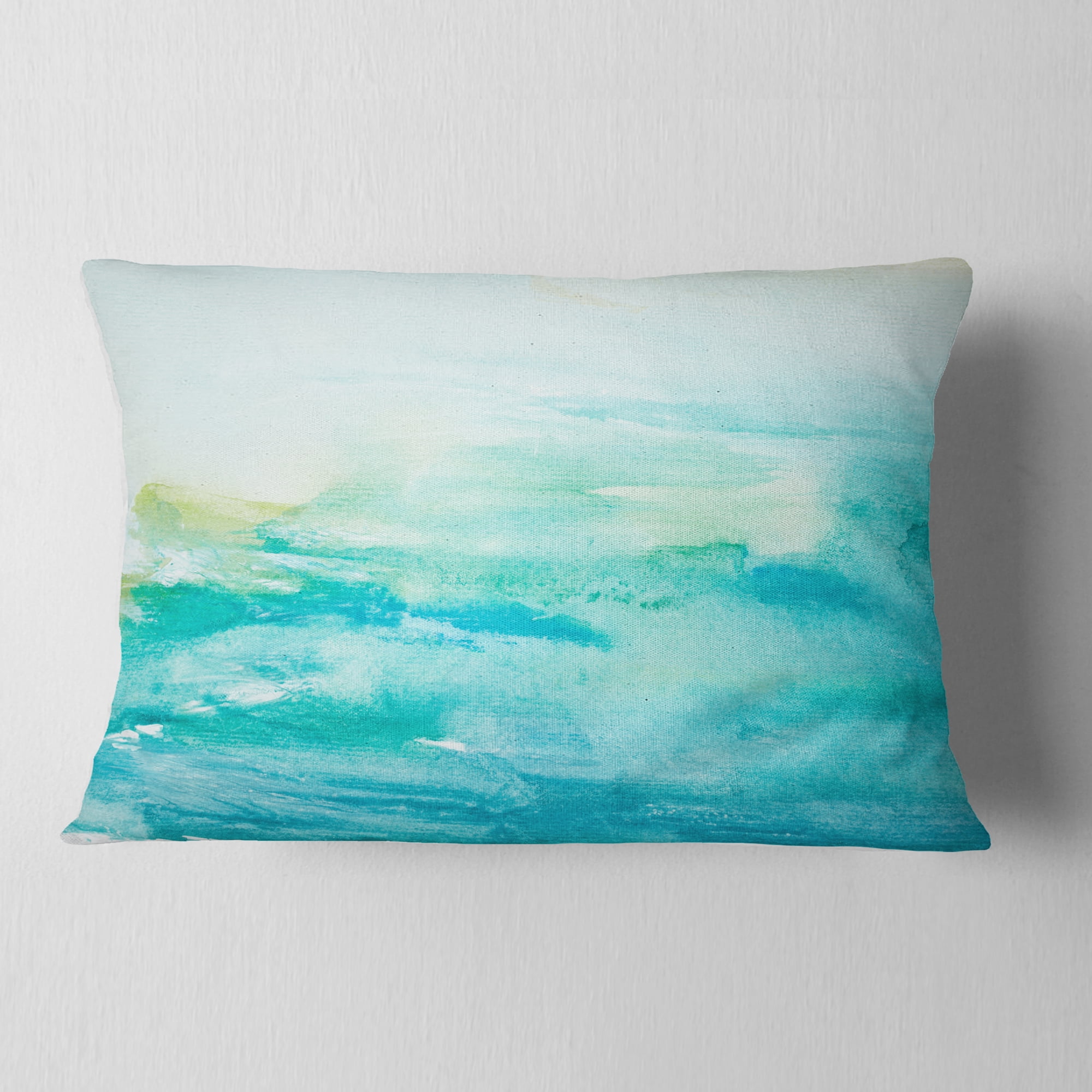Designart Abstract Sea Close up - Abstract Throw Pillow - 12x20