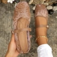 thumbnail image 2 of Wensltd Women Shoes Spring Fall Square Toe Flats Lace Design Mesh Upper Cutout Style Shoes Dressy Wear, 2 of 8