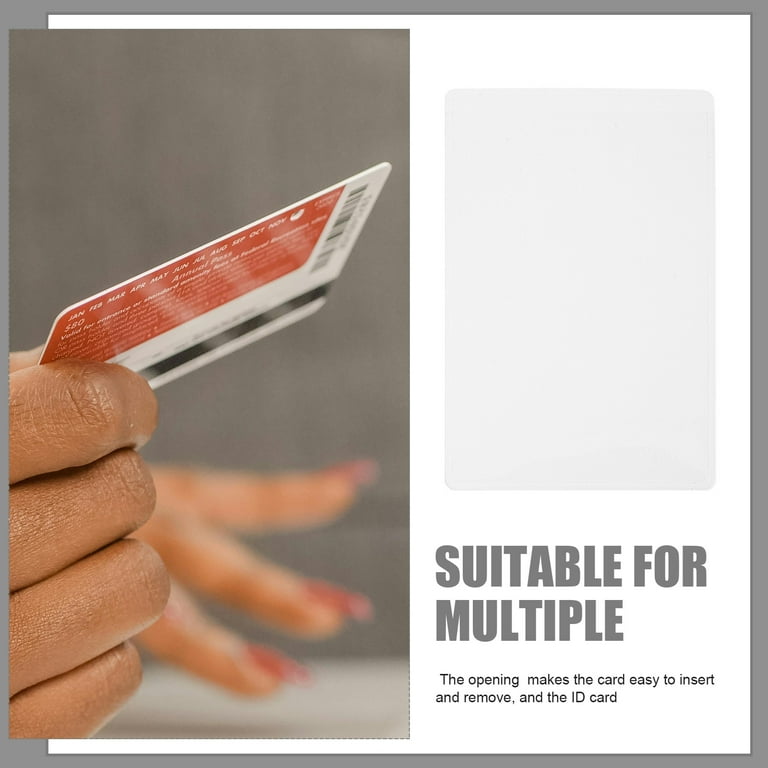 DECOMELODY 100Pcs Protective Card Sleeves For Credit Cards Waterproof And  Dustproof Secure Design - Walmart.com