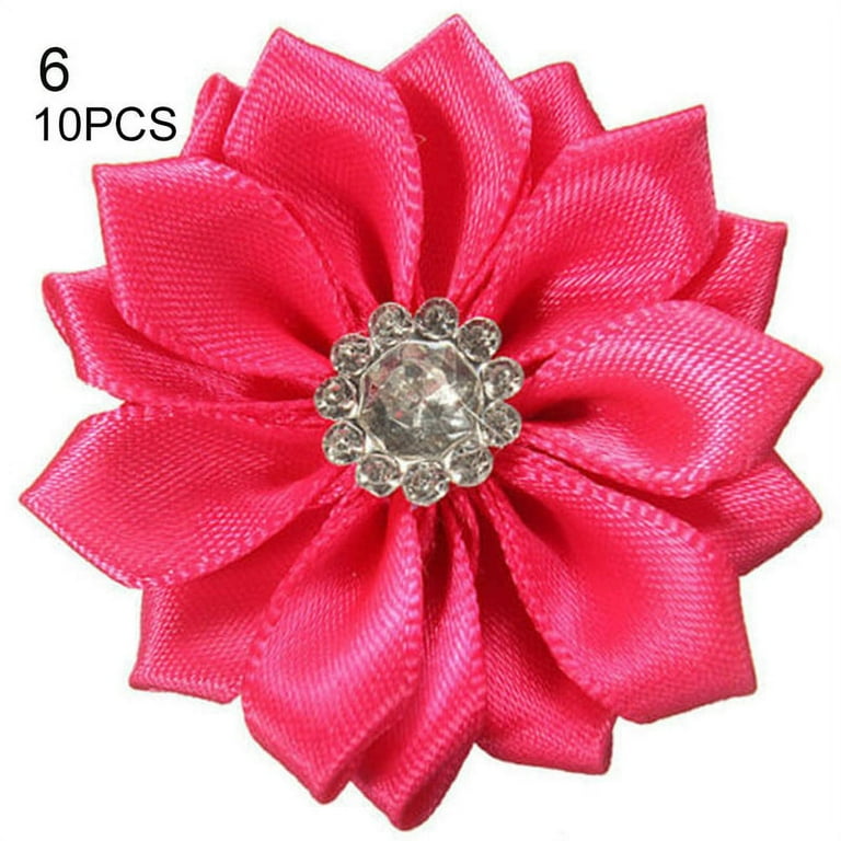 SHANGFAJI Satin Ribbon Flower,10 Pcs 4cm Satin Ribbon SHANGFAJI Satin Ribbon Flower,10 Pcs 4cm Satin Ribbon