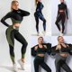 thumbnail image 3 of WAITLOVER Traje de yoga para mujer con cremallera superior traje deportivo sujetador entrenamiento fitness ropa, 3 of 7