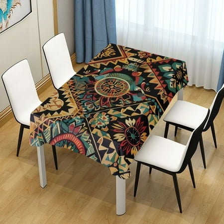 

ALAZA Bohemia Tribal Ethnic Rectangle Tablecloth Tablecover Dinning Table Cloth 60 x108
