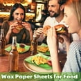 thumbnail image 2 of 240 Pcs 7 x 7 Inch Deli Paper Sheets Sandwich Dry Wax Paper Oil Proof Food Basket Liners Food Wrapping Sheets for Bread, Party, Picnic, Festival, BBQ(Green), 2 of 14