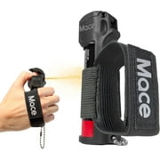 Mace Brand Sport Model Pepper Spray, 0.63 oz, 12 Feet Range, Max Strength 10% OC Formula, Long Lasting UV Dye, Adjustable Hand Strap, Self Defense Pepper Spray for Women & Men - Black
