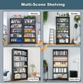 thumbnail image 6 of 69" Metal Bookshelf,5 Tier Library Bookcase,Bedroom Bookshelves and Bookcases,Tall Book Case/Shelves for Living Room,Office,Black Large Bearing Book Shelf, 6 of 6