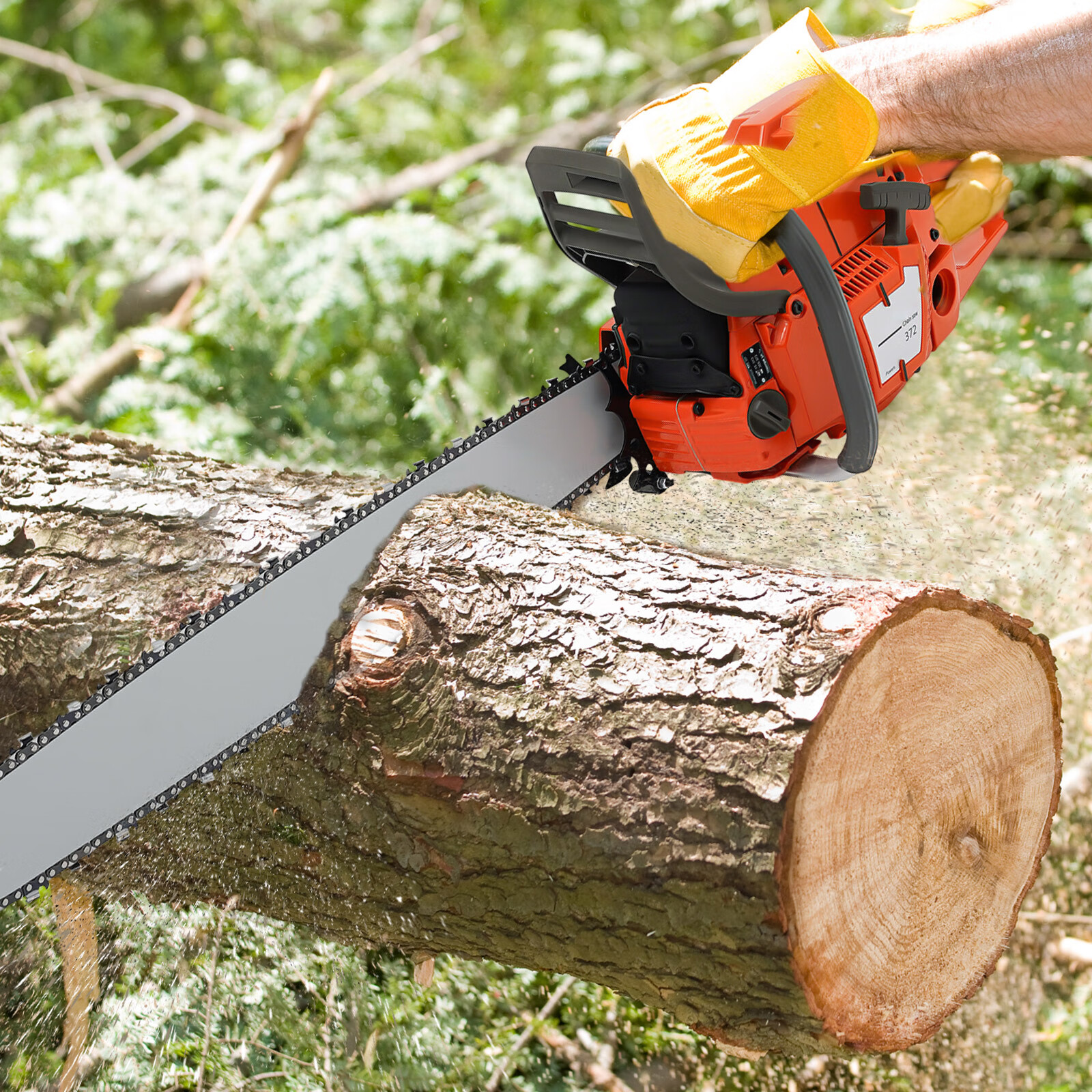 Loyalheartdy 28Inch 3.9KW 2-Stroke Handheld Cordless Petrol Chain Saw 71CC Single Cylinder Gas Powered Chainsaw Forest Wood Cutting Tool Set for Farm Timber Garden 10000rpm