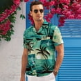 thumbnail image 2 of HAOMEILI Men's Hawaiian Shirt Short Sleeve Floral Button Down Shirts Tropical Holiday Beach Shirts, 2 of 7
