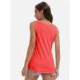 thumbnail image 2 of 3-pack Deep pink Womens Tank Tops V Neck Summer Trendy Casual Loose Fit Flowy Sleeveless Shirts, 2 of 6