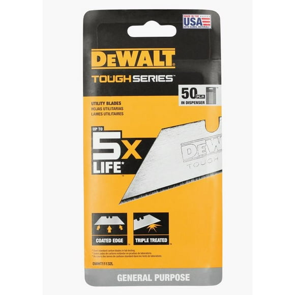 Cuchilla multiusos DeWalt Toughseries de acero con alto contenido de carbono, 5,4 cm, 50 unidades
