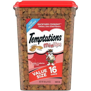 Temptations MixUps Crunchy and Soft Cat Treats Backyard Cookout Flavor