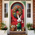 thumbnail image 4 of YWIYIUD 1PC Happy Easter Door Cover Easter Decorations, 71x35 Inch Easter Rabbit Eggs Door Banner Welcome Easter Banner Spring Theme Rabbit Door for Front Door Wall Indoor Outdoor Home Decor, 4 of 7
