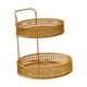 thumbnail image 2 of Estante para especias, cesta para cebollas, cesta de almacenamiento de metal para armario, encimera de cocina Dos niveles, 2 of 7