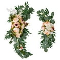 thumbnail image 1 of Conjunto de decoración de boda Flor artificial Peonía rosa Plato de invitados de boda Decoración Arco de boda Dintel de puerta, 1 of 1