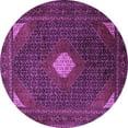 thumbnail image 1 of Ahgly Company Indoor Round Persian Purple Traditional Area Rugs, 7' Round, 1 of 4