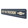 thumbnail image 4 of Keep on Truckin Chevy Sign, Car Sign, Car-Lover Sign, Man Cave Sign - 4x18 inches, 4 of 4