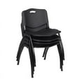 thumbnail image 3 of Regency Kobe 72 x 30 in. Flip-Top Privacy Nesting Table- Mahogany, 2 M Stack Chairs- Black, 3 of 8