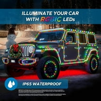 Xtreme Car Exterior RGB IC LED Lights, 65.6’ Foot Multicolored Color Flow Lights, 200 LEDs, IP65 Waterproof, USB Powered, App Control, Car Accessories and Décor for Christmas, Holidays, Year Round