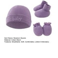thumbnail image 7 of 3Pcs/Set Newborn Beanie Hat, Anti Slip Baby Socks and Cotton Gloves No Scratch Mittens Beanie Cap, 7 of 7
