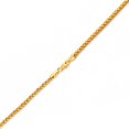 thumbnail image 3 of LOVEBLING 10K Yellow Gold 2.5mm Palm Round Wheat Franco Chain Necklace with Lobster Lock (28"), 3 of 5