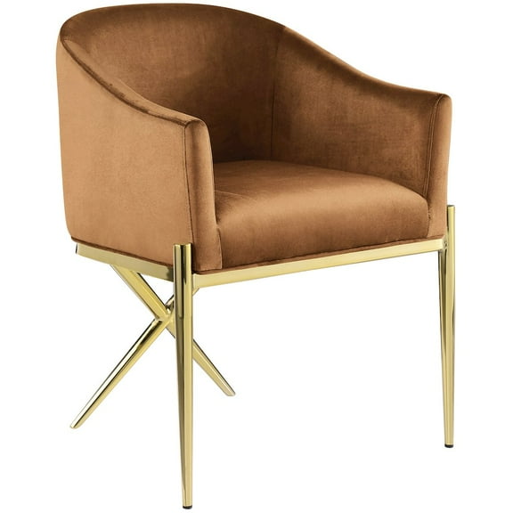 Meridian Furniture Xavier Saddle Velvet Dining Chair
