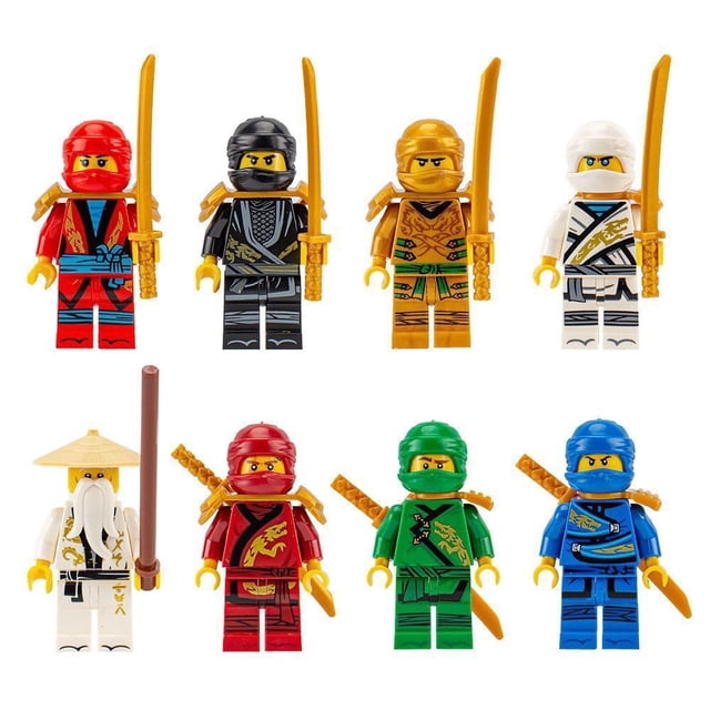 Figuras de bloques de construcción Ninja H004 (juego de 8)