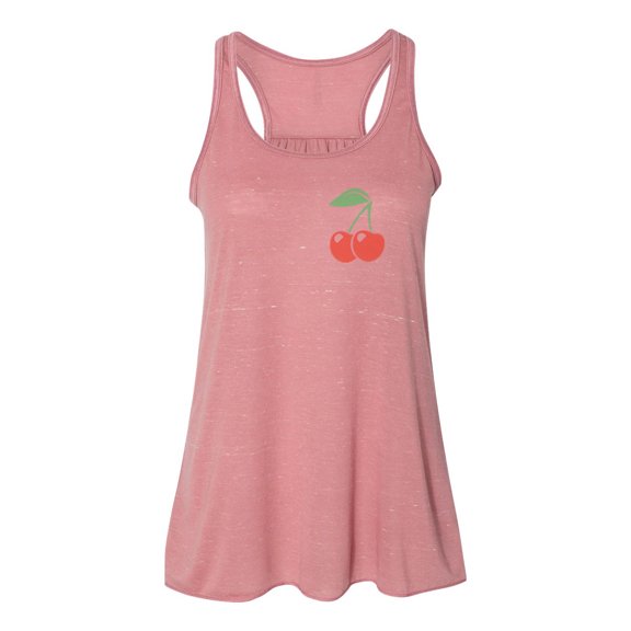 "Cherry Tank Top, Cherry Pocket, Racerback, Soft Bella Canvas, Sublimation, Cherry Racerback, Workout Top, Muscle Tank, Gym Clothes, Cherries, Mauve Marble, SMALL"
