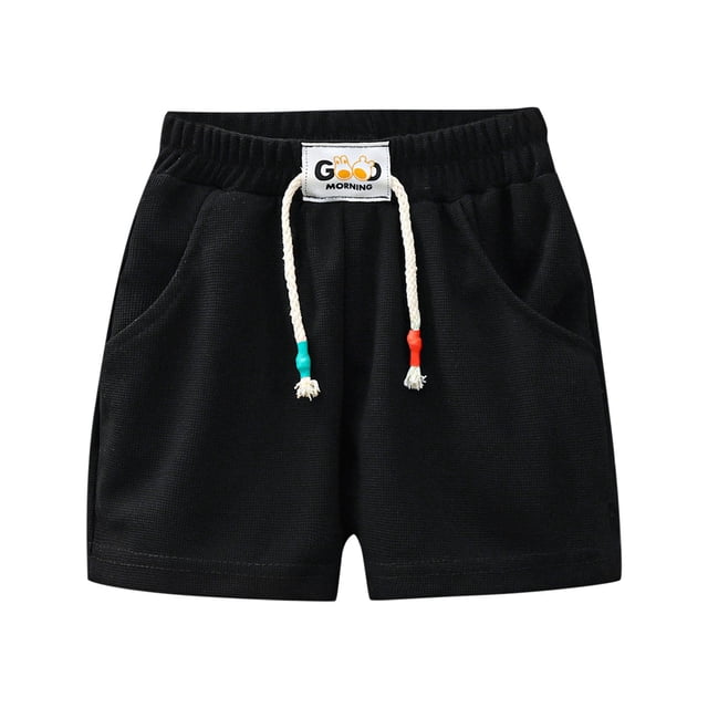Odeerbi 2-14 Años Niños Niñas Entrenamiento de Verano Deportivo Pantalones Cortos de Algodón Casual Pantalones Cortos Con Bolsillo