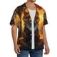 thumbnail image 2 of Fotbe Sunset Maple Tree Fox Camisa Estampada de Manga Corta para Hombre, Casual de Verano, Estilo Playero, Sin Arrugas-Medium, 2 of 5