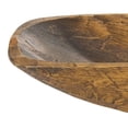thumbnail image 5 of Rustic Brown and Natural Handcarved Thin Oval Centerpiece Bowl, 5 of 6