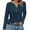 Navy_02#721C, variant on Hearthz Long Sleeve Cotton Shirts for Women Fall V Neck Shirts for Women Henley Button Down Ladies Blouses Dressy Casual