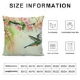 thumbnail image 5 of Awypu &nbsp;Hummingbird Flowers Throw Pillow Case Watercolor Flower Spring Bright Green Pillow Covers Decorative Pillow Cover Standard Size Single Side Print, 5 of 5