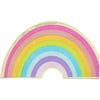 50 Pack Rainbow Paper Napkins with Gold Foil for Birthday Party (6.5 x 3.75 In)