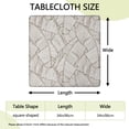 thumbnail image 2 of 34x34 Inch Bohemian Style Square Tablecloth with Elastic Border, Fitted Cover for Card Tables and Kitchen Dining, 2 of 6