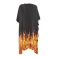 thumbnail image 5 of Xoenoiee Fire Flame Pattern Women's UPF 50+ Swim Cover Up Sun Protection Lightweight Boho Kimono Cardigans Short Sleeve Beach Cover Ups for Women, 5 of 7