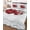 Red, variant on Quilts Queen Size Bedding Set, Valentine's Day Reversible Summer Quilt 3 Pieces, Red Love Gift Box Abstract Dots Stripes Lightweight Bedspreads Coverlets with 2 Pillow Shams for All Seasons