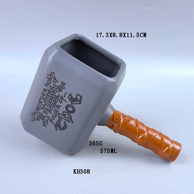 Taza con forma de martillo de Thor YUBINGJIE Taza de cerámica 3D