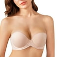 thumbnail image 4 of MELENECA Women’s Heavy Padded Push Up with Lift Multiway Underwire Strapless Bra Beige 30DD, 4 of 6