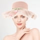 thumbnail image 5 of Sombrero de paja de verano para niña: gorra de playa de ala ancha transpirable con correa ajustable, sombrero de pescador para niñas para protegerse del sol., 5 of 7