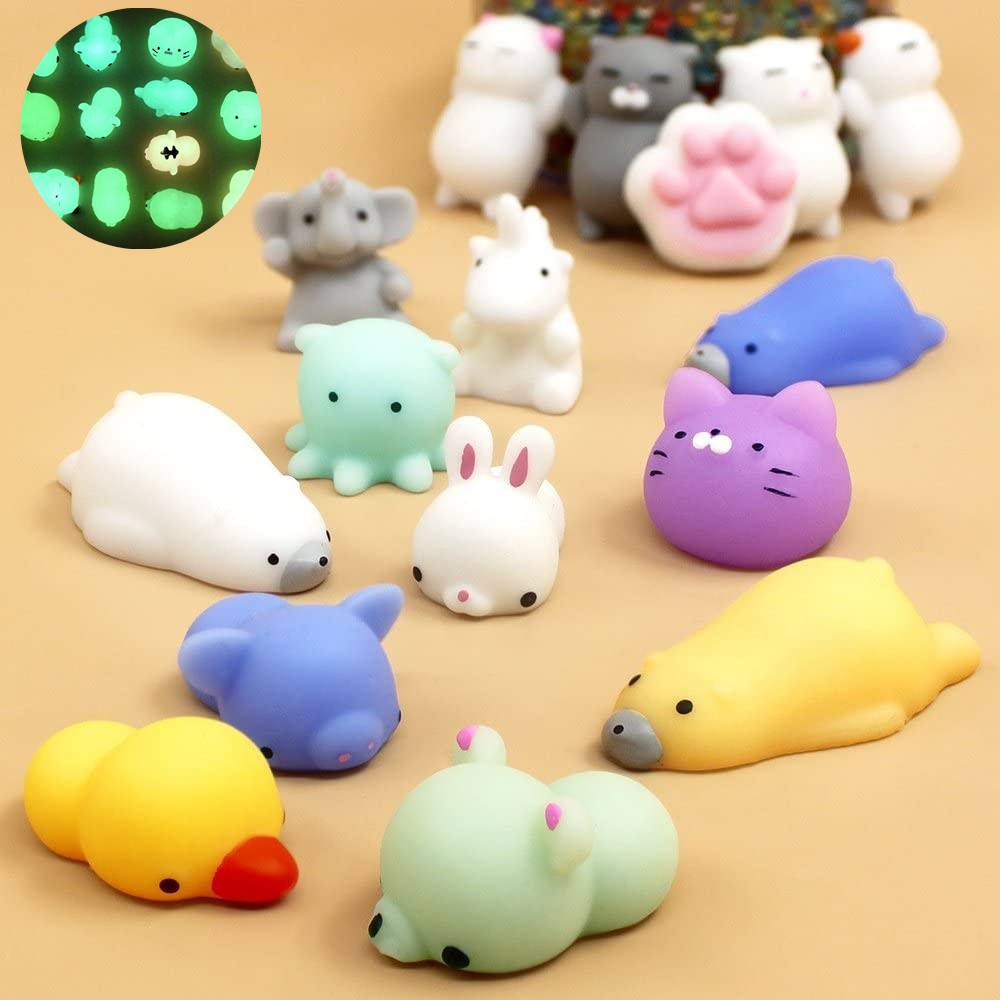 10//20PCS Cute Animal Squishies Kawaii Mochi Squeeze Toys Stretch Stress Squishy