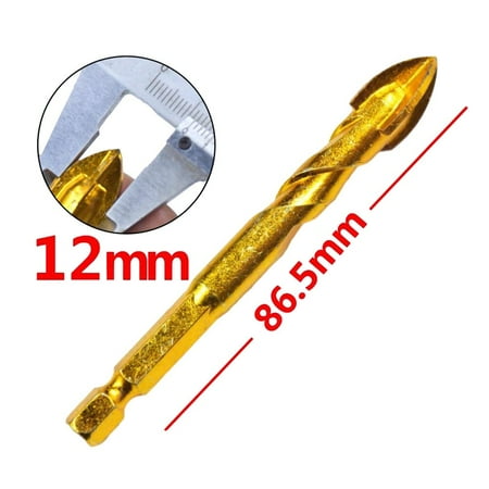 

BCLONG Hex Shank Titanium Tungsten Drill Bit Tile Glass Holes Cross Drilling 6Mm-12Mm