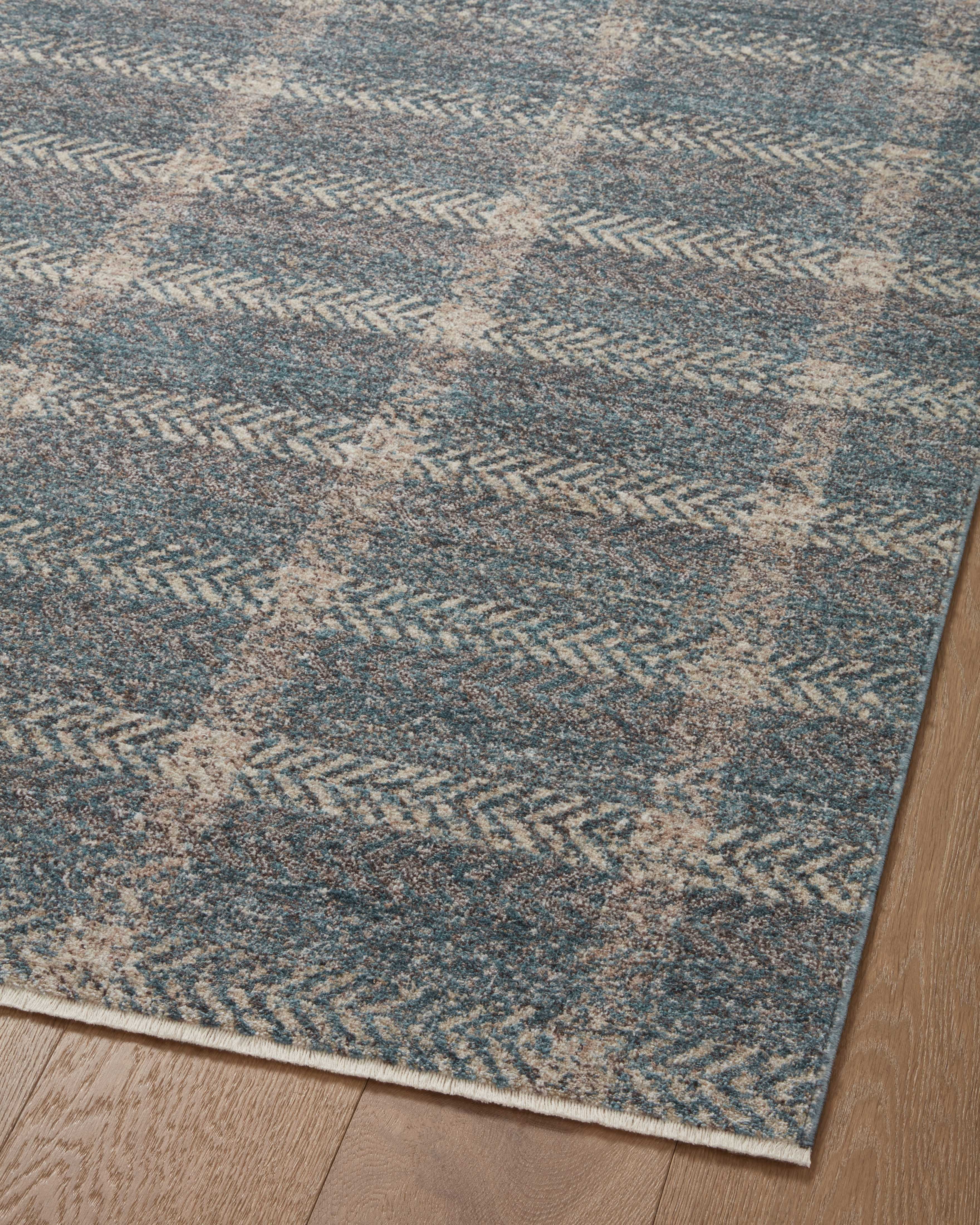 Angela Rose x Loloi Ember Blue / Beige 3'-6" x 5'-6" Accent Rug