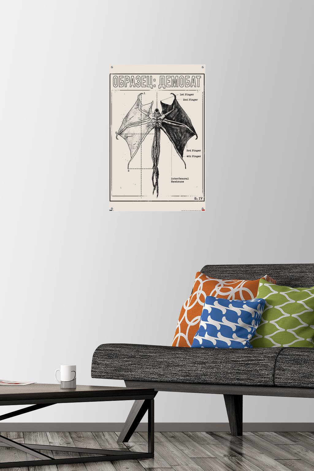 Netflix Stranger Things: Season 4 - Demogorgon Wall Poster with Push Pins, 14.725" x 22.375"