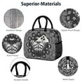 thumbnail image 4 of Reusable Goth Lnsulated Lunch Bag for Women & Men-Leakproof Water-Resistant Cooler Tote,Large Capacity(10.6x8.7x6.3in)for Work,Office,Travel,Picnic,Beach., 4 of 7