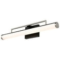 thumbnail image 4 of Nuvo Lighting Solano LED Medium Vanity Black and Brushed Nickel Finish White Acrylic Lens, 4 of 5
