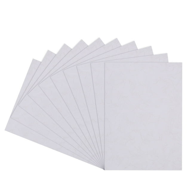 Unique Bargains 50Pcs Texture Paper Binding Covers, Binding Presentation Covers, 8.5x11 Inches, 8 Mil 65 Lb, White
