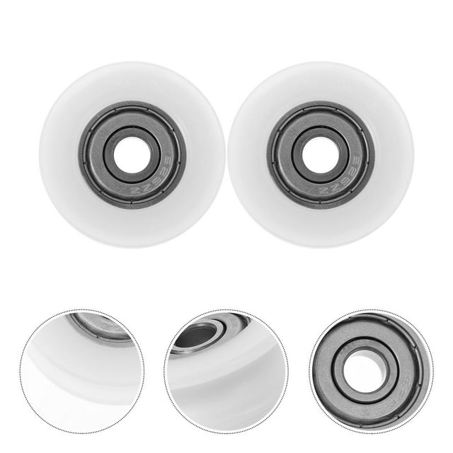 OULII 2Pcs U-Groove Pulley Encapsulation Steel for Barn Door Lift Wheel Track Guidance 3.2X1.3in