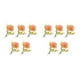 thumbnail image 4 of Moyic 5 piezas elegante ramo de flores artificiales para decoración del hogar durabilidad duradera flor falsa naranja naranja 2Conjunto, 4 of 6